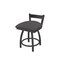 Holland Bar Stool Co 18" Low Back Swivel Vanity Stool, Pewter Finish, Canter Storm Seat 82118PW004 - alternate 1